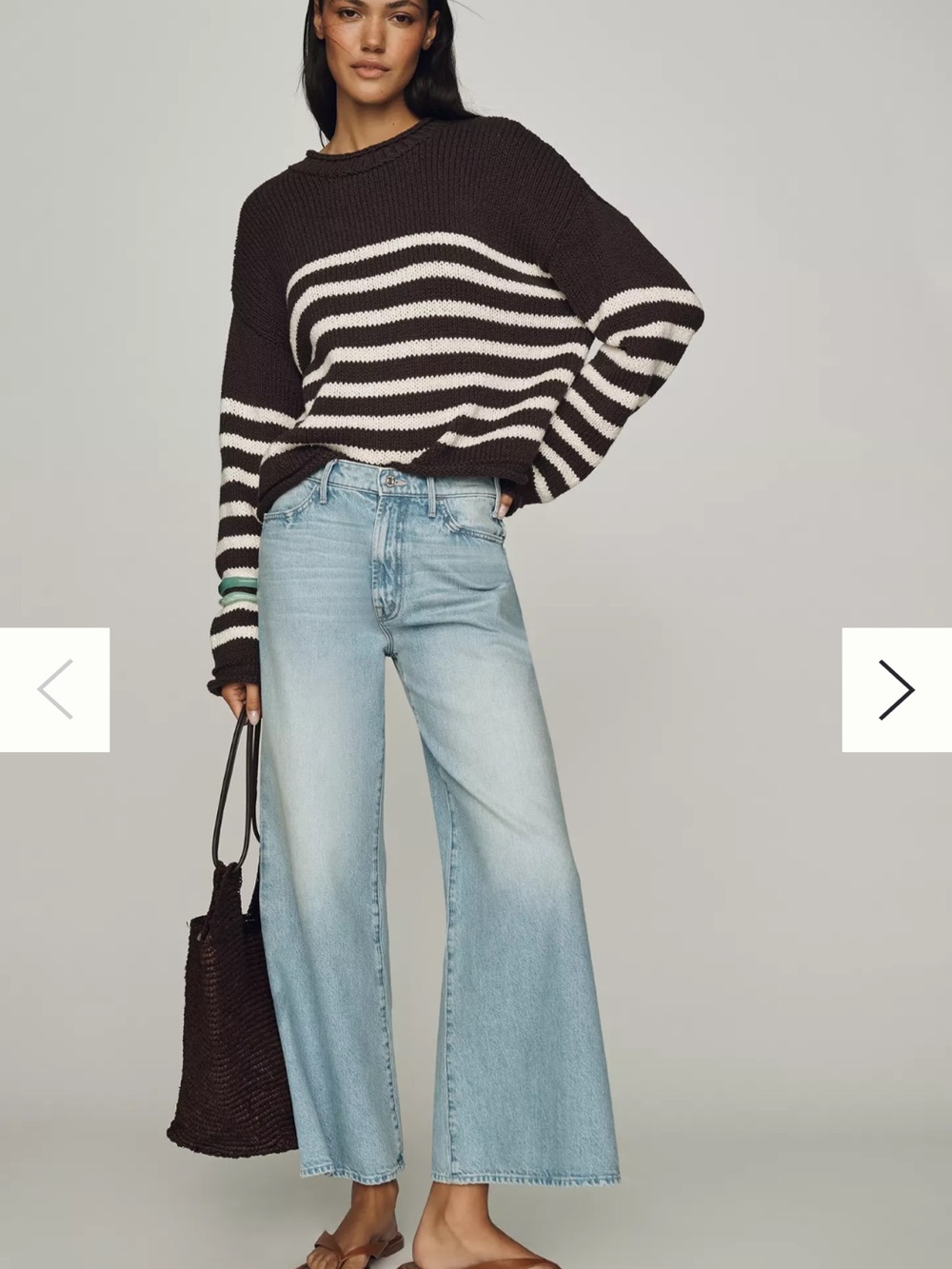 NWT🌷MOTHER Hustler Roller Ankle High-Rise Wide-Leg Jeans - Picture 2 of 15